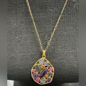 14k Gold overlay Sterling Silver necklace